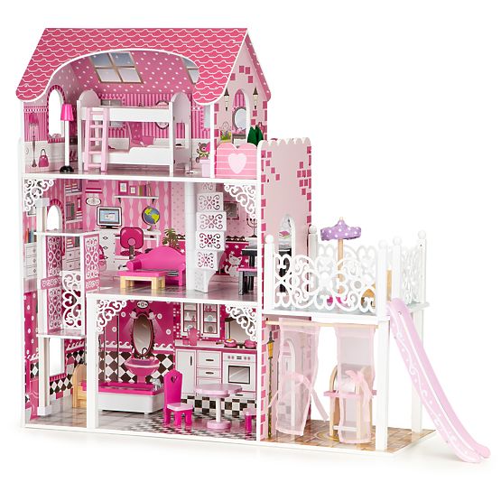 Maison de poupée en bois avec ascenseur Victoria
