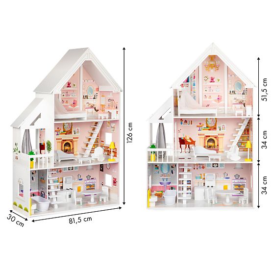Maison de poupée en bois Résidence Pastel