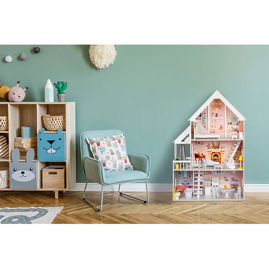 Maison de poupée en bois Résidence Pastel