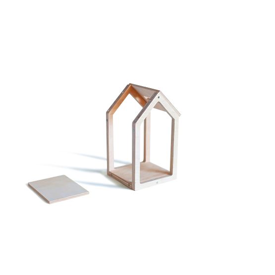 Maison magnétique Montessori en bois - gris