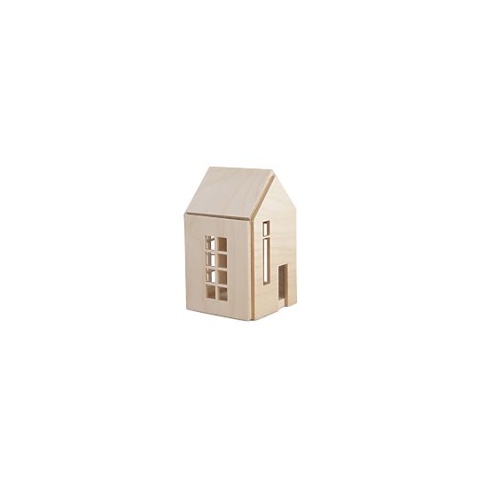 Maison magnétique en bois Montessori - naturel