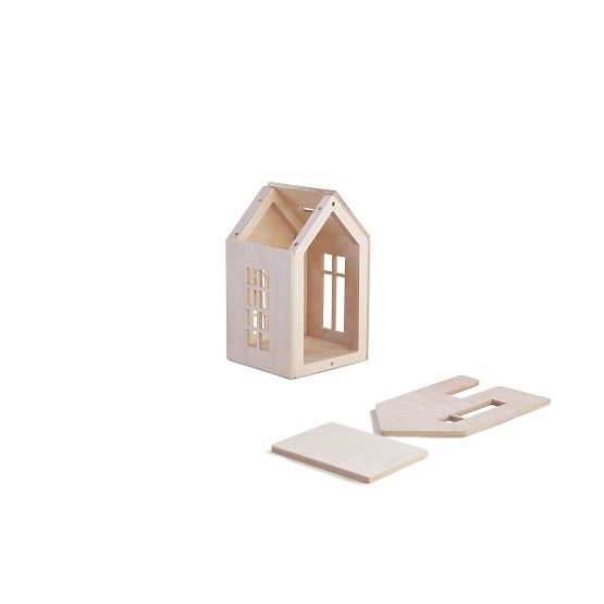 Maison magnétique en bois Montessori - naturel