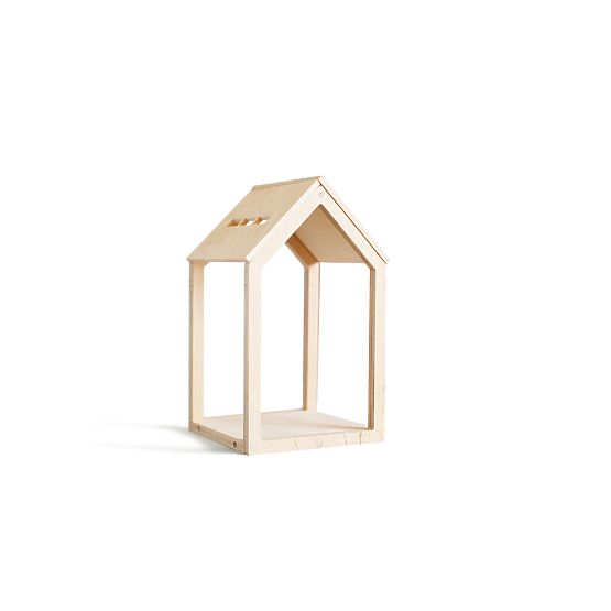 Maison magnétique en bois Montessori - rose