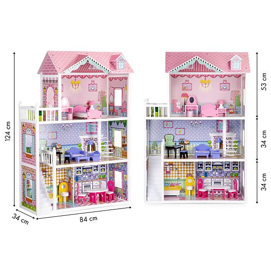 Maison en bois pour poupées Lilly