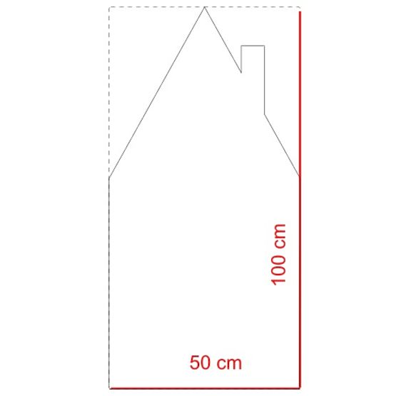 Maison tableau noir avec cheminée 100cm