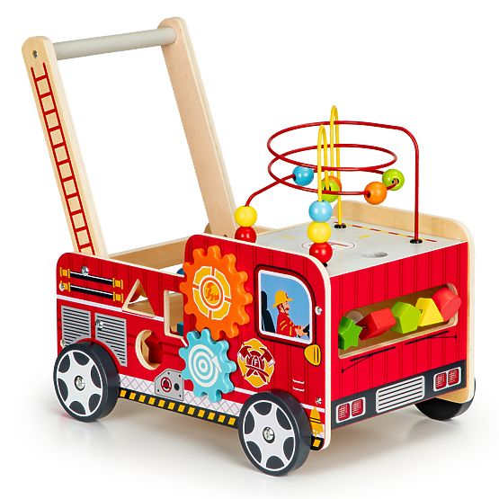 Marcheur en bois - camion de pompiers