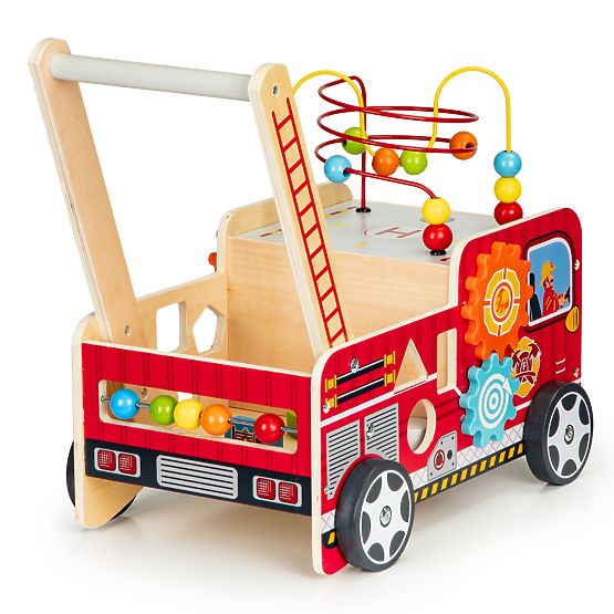 Marcheur en bois - camion de pompiers