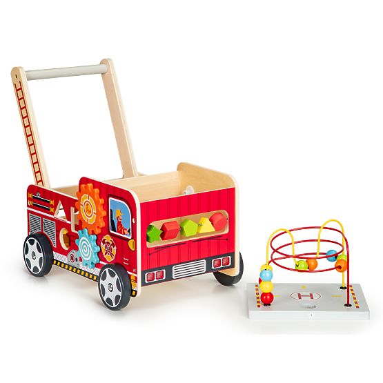 Marcheur en bois - camion de pompiers