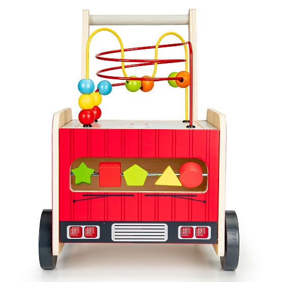 Marcheur en bois - camion de pompiers
