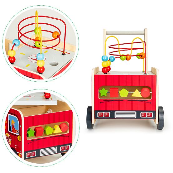 Marcheur en bois - camion de pompiers