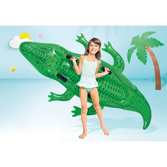 Matelas gonflable crocodile avec poignées 203x114 cm INTEX 58562