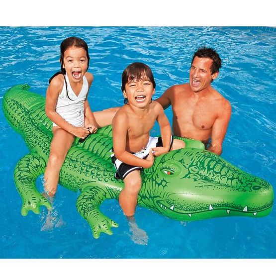 Matelas gonflable crocodile avec poignées 203x114 cm INTEX 58562