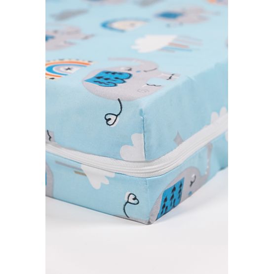 Matelas à motif - éléphant bleu