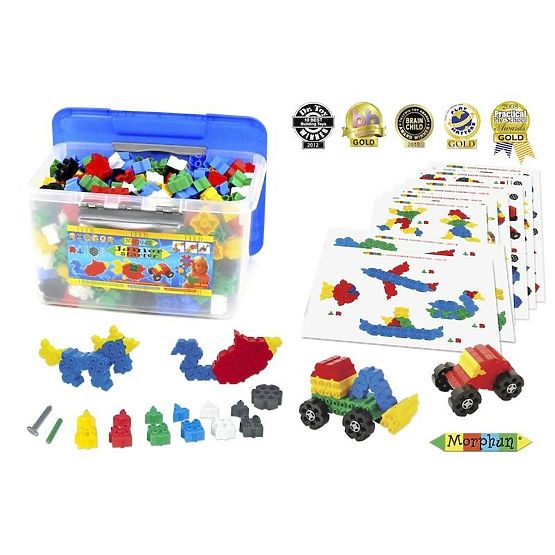 Mega ensemble de blocs de construction Morphun Starter, 600 pièces
