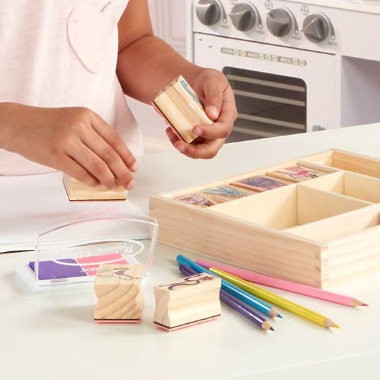 Melissa & Doug - Lot de tampons en bois Princesse