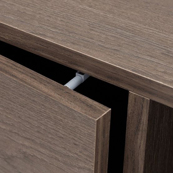 Meuble TV à deux portes avec tiroir Kanso, Chêne Baltic Storm