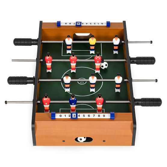 Mini baby-foot de table pour enfants avec deux balles et guides