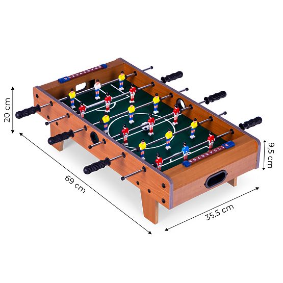 Mini baby-foot en bois 69x35,5 cm ECOTOYS