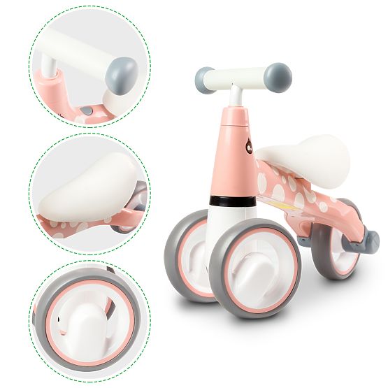 Mini sauteur - rose à pois blancs