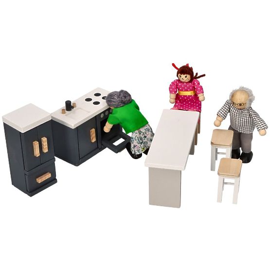 Mobilier de cuisine pour maison de poupée