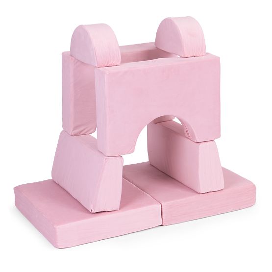Fauteuil modulaire pour enfants DIY 8 coussins souples pliables - rose ECOTOYS