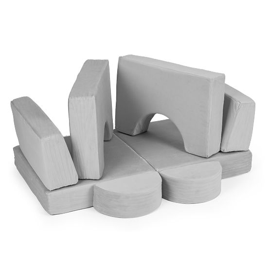 Fauteuil modulable pour enfants DIY 8 coussins souples pliables - gris ECOTOYS