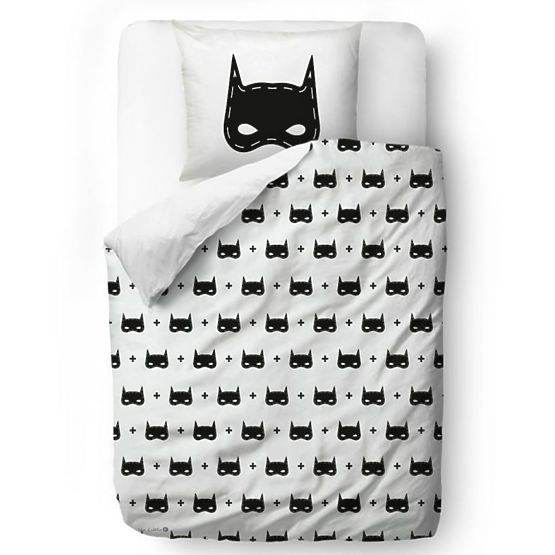 Monsieur. Little Fox Batman Mask Literie - Couverture: 135 x 200 cm Oreiller: 60 x 50 cm