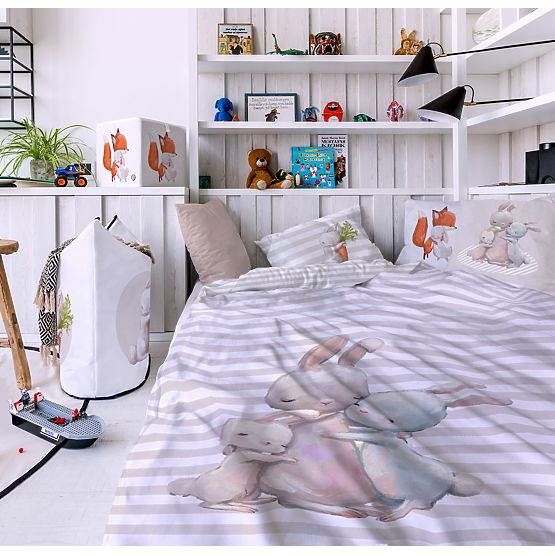 Monsieur. Little Fox Bedding Forest School - Lapins - 100 x 130 cm + 60 x 40 cm
