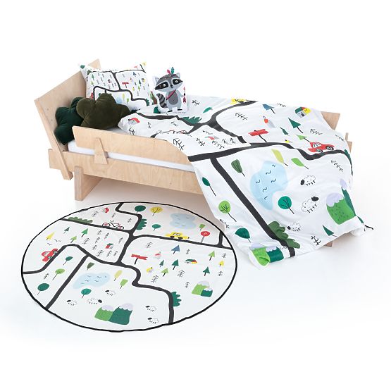 Monsieur. Little Fox Linge de lit City - couverture: 135 x 200 cm oreiller: 60 x 50 cm