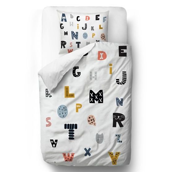 Monsieur. Little Fox Linge de lit Lettres - couverture: 135 x 200 cm oreiller: 60 x 50 cm