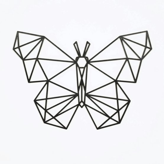 Tableau géométrique en bois - Papillon - différentes couleurs Couleur: noire