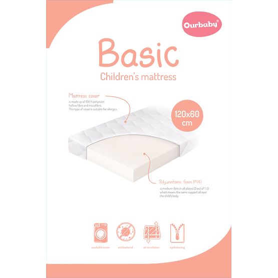 Matelas en mousse BASIC - 120x60 cm