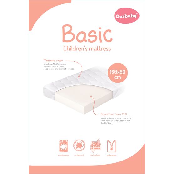 Matelas en mousse BASIC - 180x80 cm