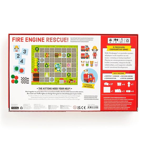 Mudpuppy Jeu de société Mission de sauvetage des pompiers !