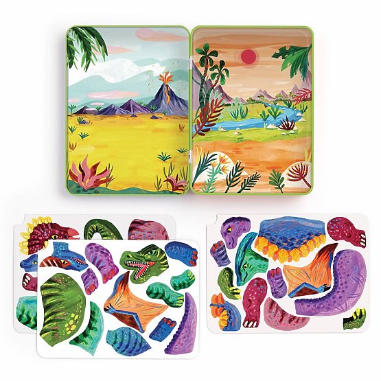 Mudpuppy Jeu Magnétique Dino Mix-Up