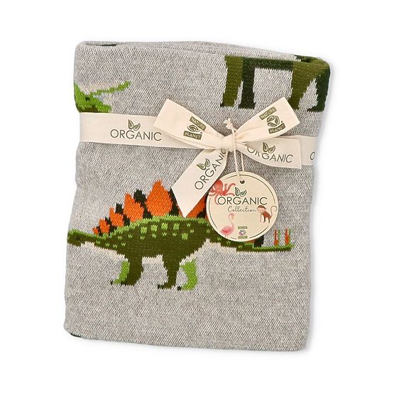 Nature Planet Couverture en coton biologique Dinosaures