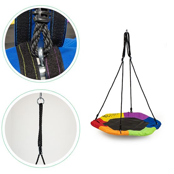 Nid de cigognes balançoire colorée