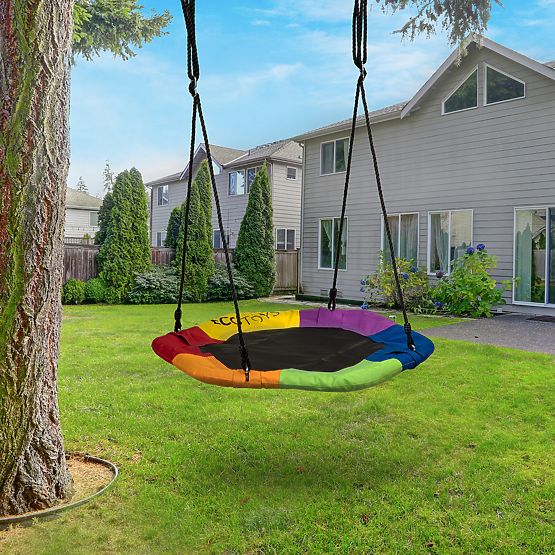 Nid de cigognes balançoire colorée