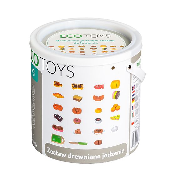 Nourriture en bois à découper 23 pièces ECOTOYS