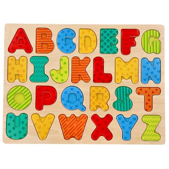 Nouveau puzzle en bois Alphabet - casse-tête avec lettres