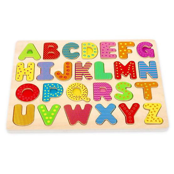 Nouveau puzzle en bois Alphabet - casse-tête avec lettres