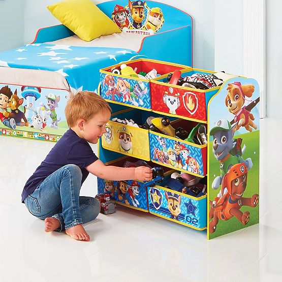 Organisateur de jouets avec boîtes - Paw Patrol