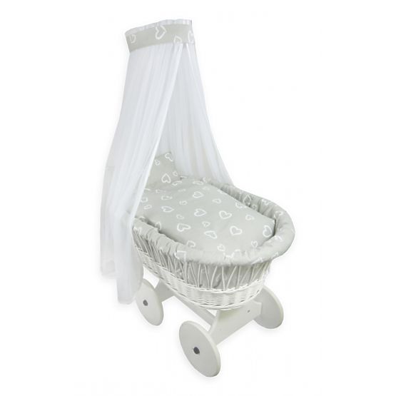 osier la corbeille pour douche de bébé - amoureux