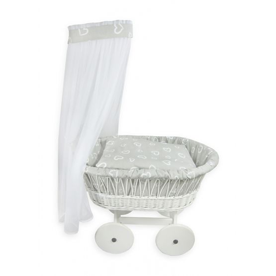 osier la corbeille pour douche de bébé - amoureux