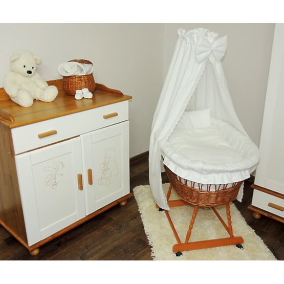 osier la corbeille pour douche de bébé avec dentelle ensemble literie