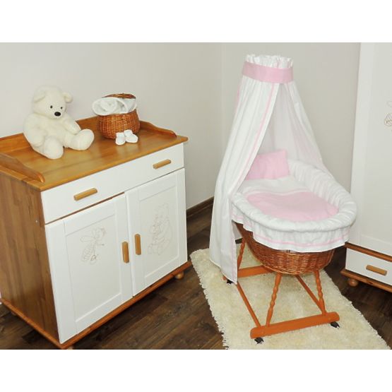 osier la corbeille pour douche de bébé avec rose ensemble literie
