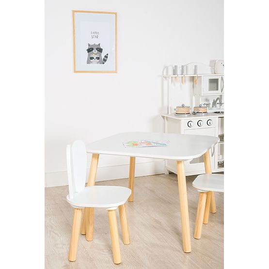 Ourbaby - Table et chaises enfant avec oreilles de lapin