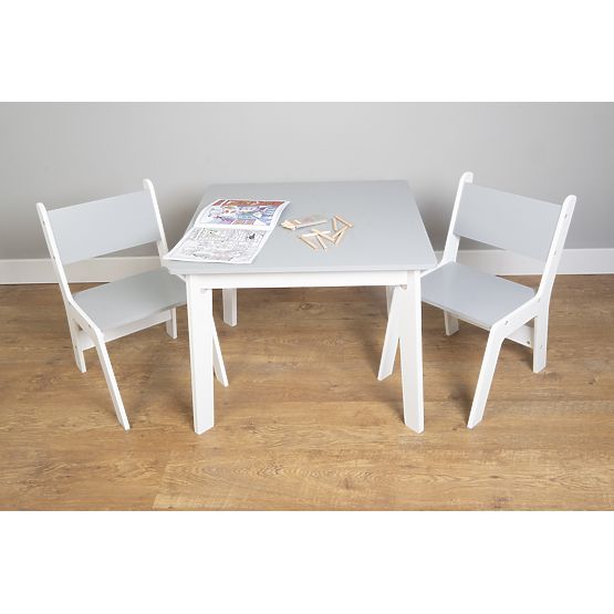 Ourbaby - Table enfant et chaises - gris-blanc