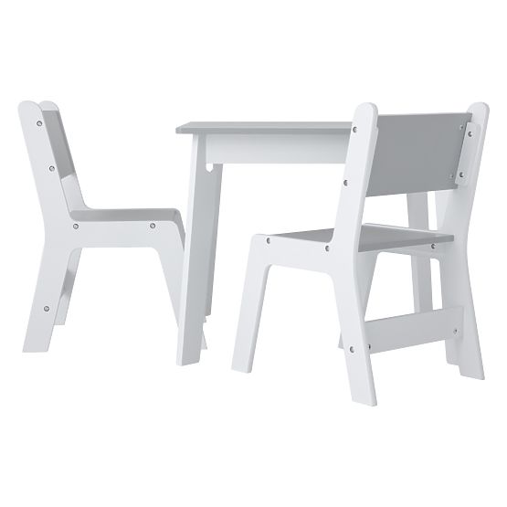Ourbaby - Table enfant et chaises - gris-blanc