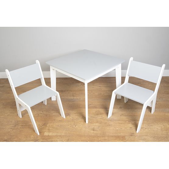 Ourbaby - Table enfant et chaises - gris-blanc